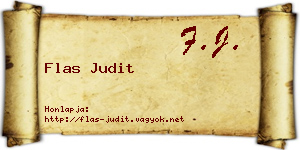 Flas Judit névjegykártya